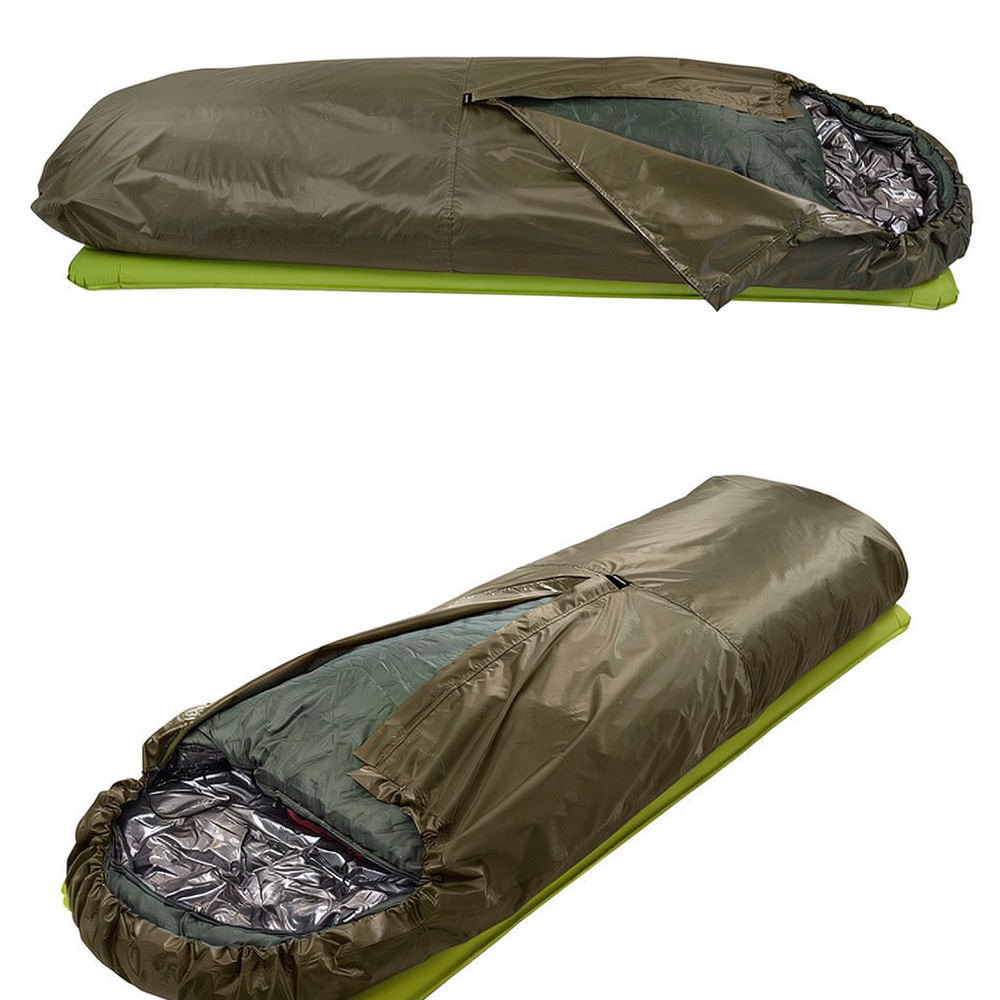 Bivy Bag Emergency - Ultraleichter Camping-Schlafsackbezug, wasserdicht, feuchtigkeitsbeständig, Innenfutter für