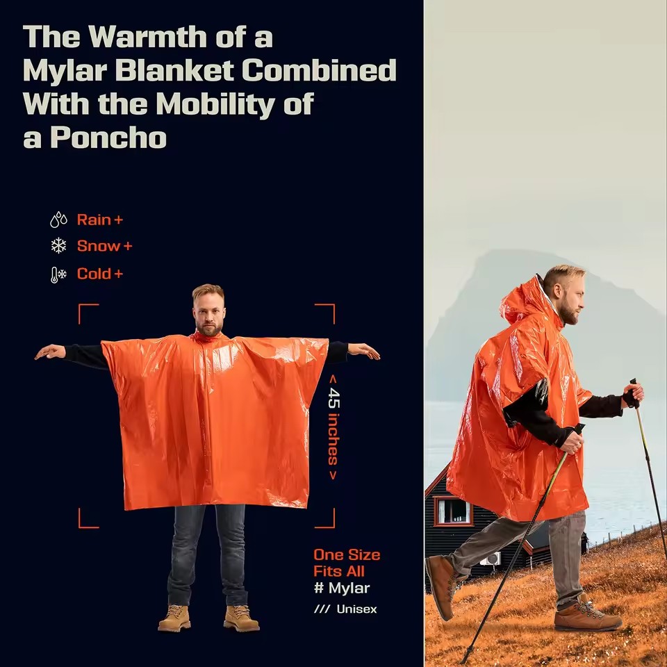 1 Stück/2 Stück Notfall-Regenp – Emergency Poncho Rain Bewertung und Preis